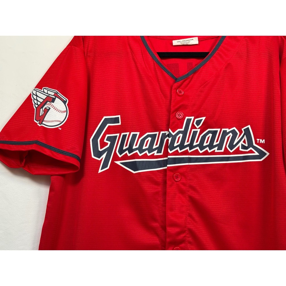 Match-Up Cleveland Guardians Steven Kwan #38 Baseball Jersey Red Mens XL